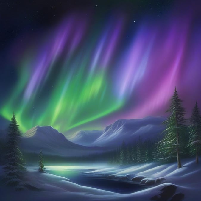 Experience the breathtaking beauty of the aurora borealis in this stunning night sky wallpaper.