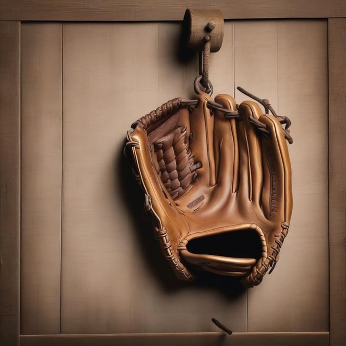 This wallpaper captures the essence of baseball, turning a humble glove into a work of art. Perfect for Father's Day, it's a tribute to the passion and spirit of the game.