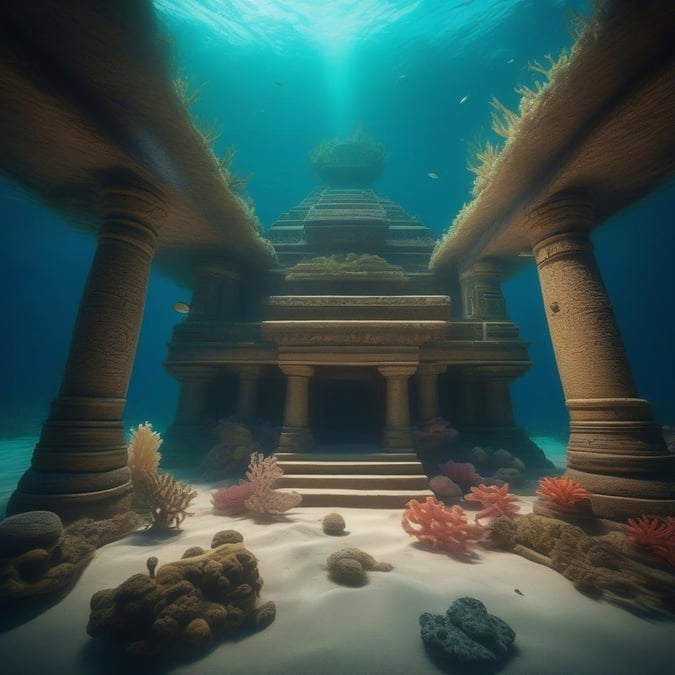 Discover the ancient, submerged temple at the heart of an oceanic paradise.