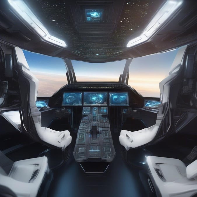 Get ready to take your gaming experience to the next level with this futuristic cockpit wallpaper. Perfect for gamers who want to feel like they're in the cockpit of a spaceship or a high-tech vehicle.