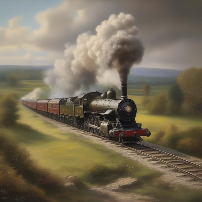 This vintage steam train wallpaper captures the essence of a bygone era, with its classic design and nostalgic charm.