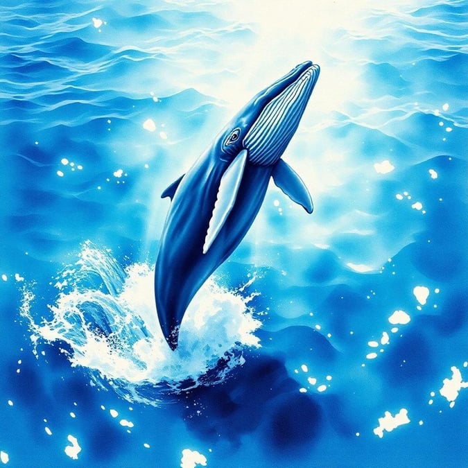 This serene wallpaper captures the beauty of marine life. Featuring a single, majestic dolphin gracefully soaring through vibrant blue waters, it's perfect for those who appreciate the tranquility and freedom of the sea.