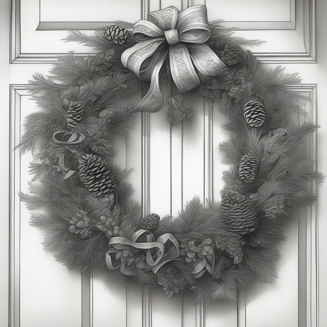 Bringing Christmas cheer with this delightful wreath that captures the spirit of the holiday season.