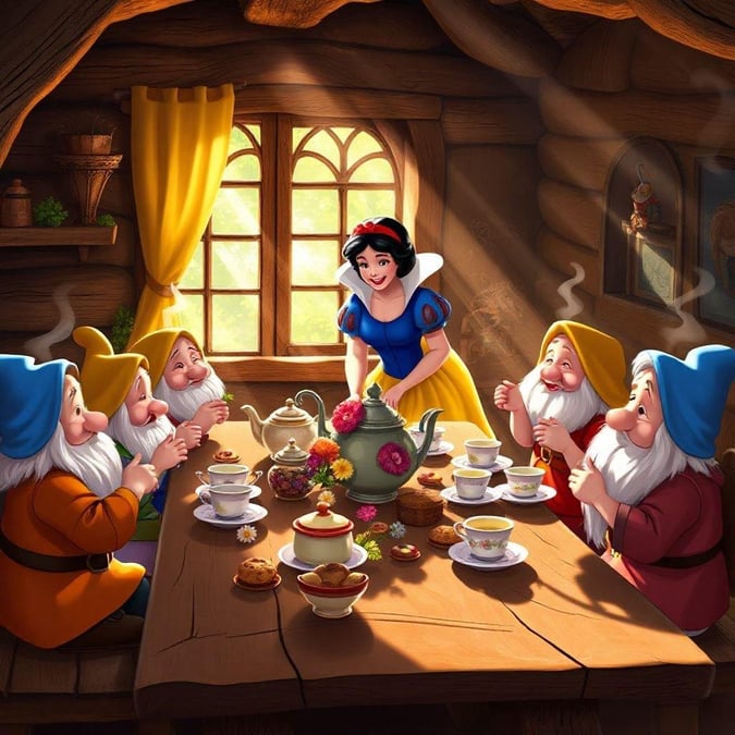 Join Snow White and the seven dwarfs on a journey of friendship and adventure in this beloved Disney classic.