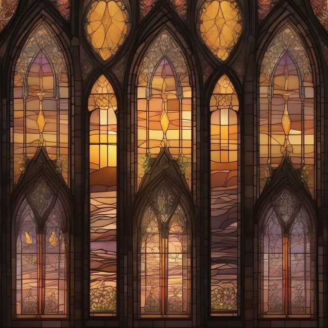 Admire the stained glass artistry of this Easter-inspired wallpaper featuring a church window. The vibrant colors and intricate designs evoke the spirit of the holiday.