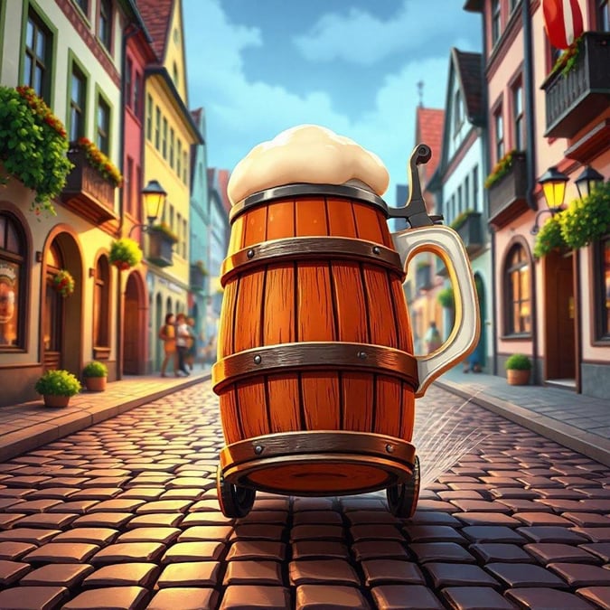 A cozy pub scene featuring an overflowing pint of beer.