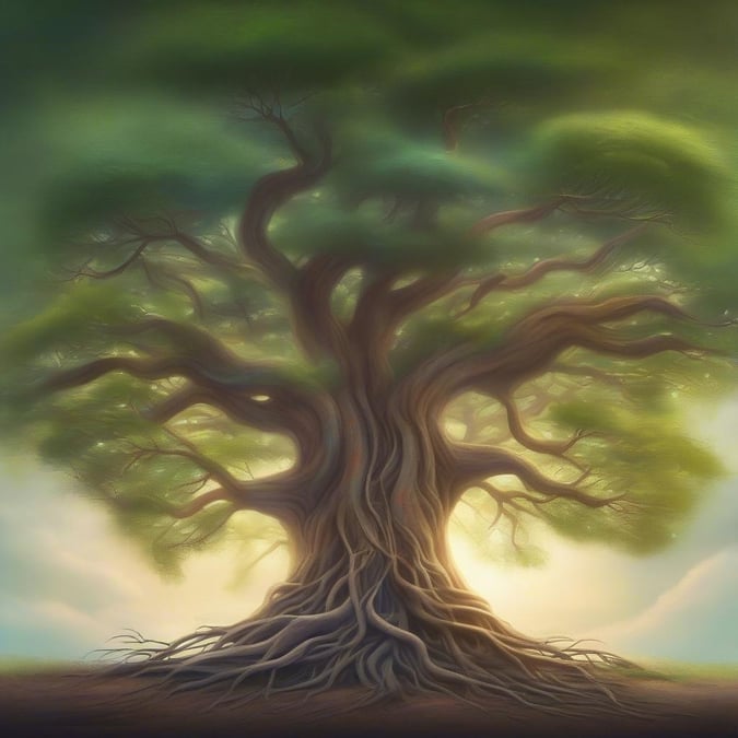 Celebrate Father's Day with this beautiful wallpaper featuring a majestic tree. The image is perfect for desktop and mobile use, and is sure to bring a touch of nature to any room.