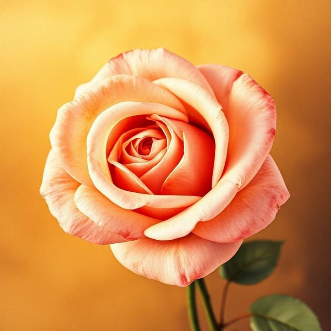 A stunning close-up of a peach-colored rose in full bloom, perfect for desktop and mobile use.