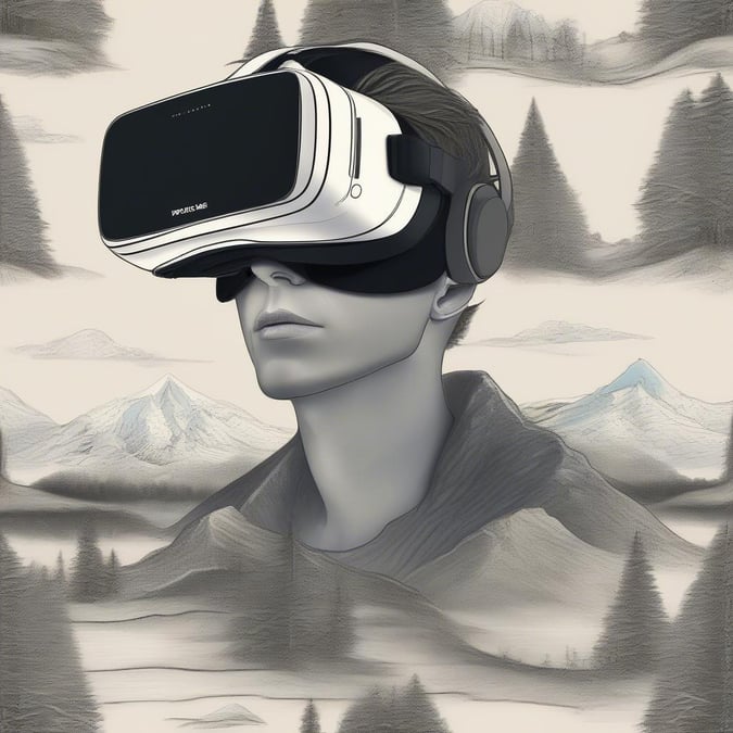 Immerse yourself in a world of endless possibilities with this stunning virtual reality wallpaper. Perfect for tech enthusiasts and adventure seekers alike, this image brings the thrill of exploration to your desktop or mobile device.