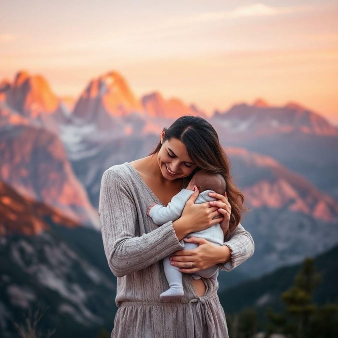 A heartwarming image to celebrate the special bond between a mother and her child. This wallpaper is perfect for Mother's Day, or any day you want to show your appreciation for the women in your life.