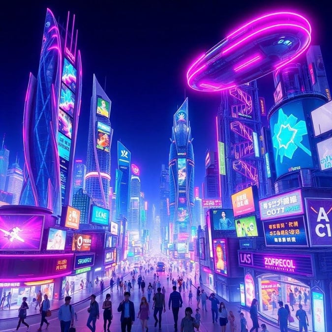 Immergiti nel vibrante mondo dell'anime con questo straordinario sfondo di città futuristica. Lo skyline illuminato al neon e la metropoli vivace creano una scena dinamica e affascinante, perfetta per l'uso su desktop e mobile.