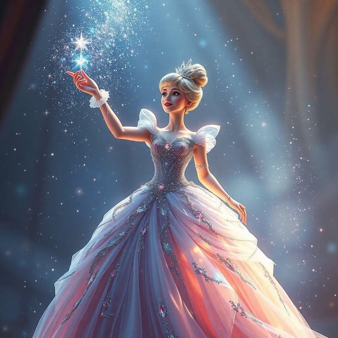 Disney's Fairy Godmother looks enchanting in this beautiful ballgown, perfect for a magical night out.