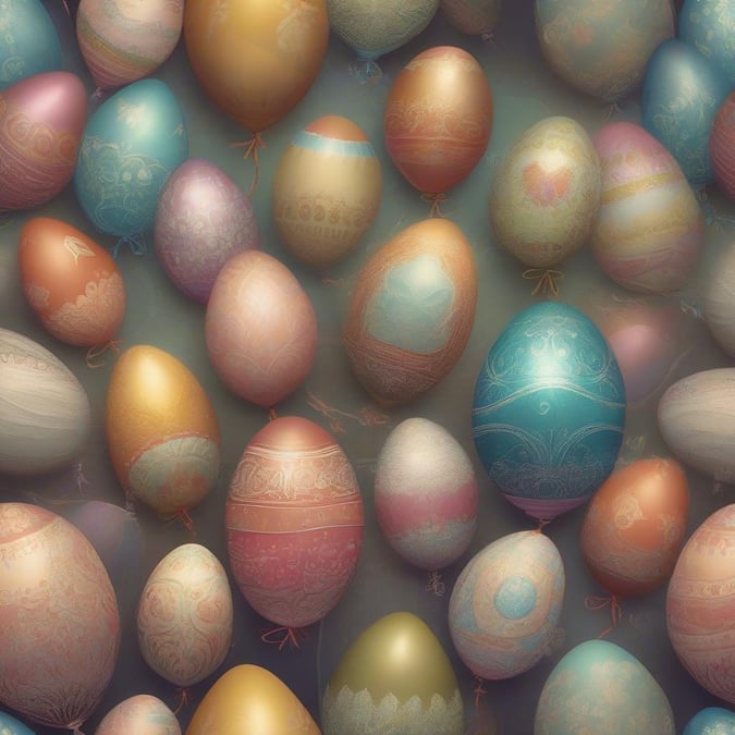 Add a touch of springtime joy to your desktop or mobile device with this beautiful Easter eggs wallpaper.