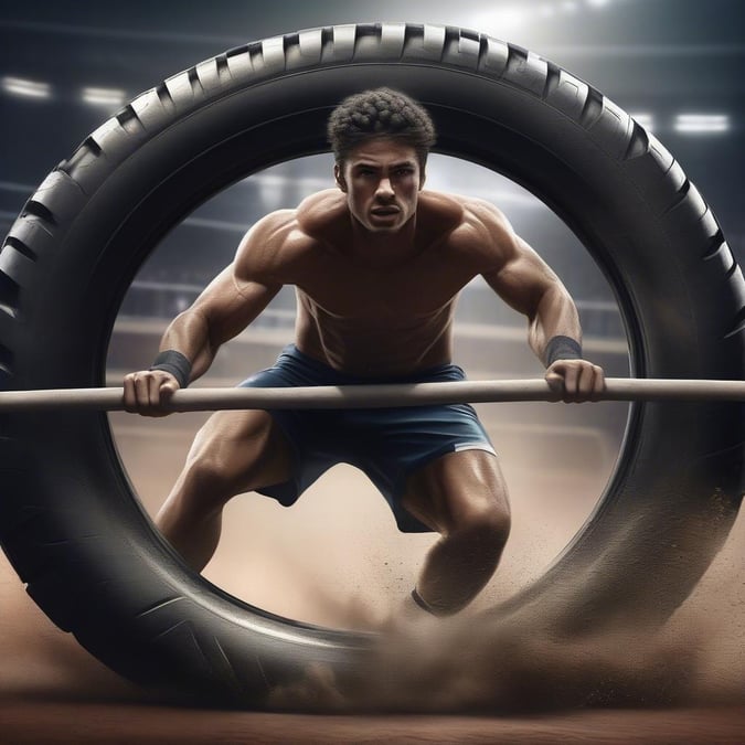 Get ready to push your limits with this intense tire flipping workout. Perfect for athletes and fitness enthusiasts looking to improve strength and endurance.