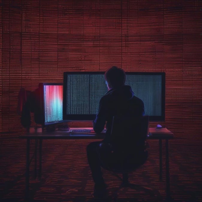 Lost in the glow of neon lights, this programmer delves into a world of digital dreams. Illuminated by the ethereal flicker of screens, their hands dance over the keys of a keyboard, bringing visions to life through code.