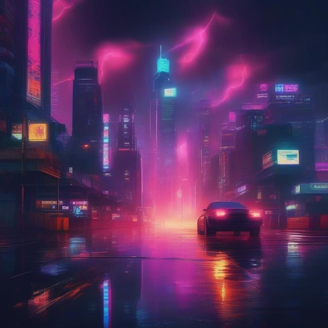 The city that never sleeps, now even more vibrant under the neon lights. A cyberpunk wallpaper for those who love the fusion of futuristic cityscapes and dreamy skies.