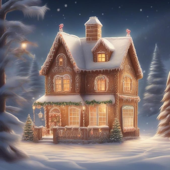 Get into the festive spirit with this beautiful winter wonderland desktop wallpaper, perfect for the holiday season.