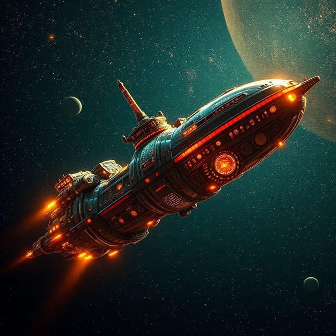 The vintage space adventure continues as the crew embarks on an epic journey through the cosmos.