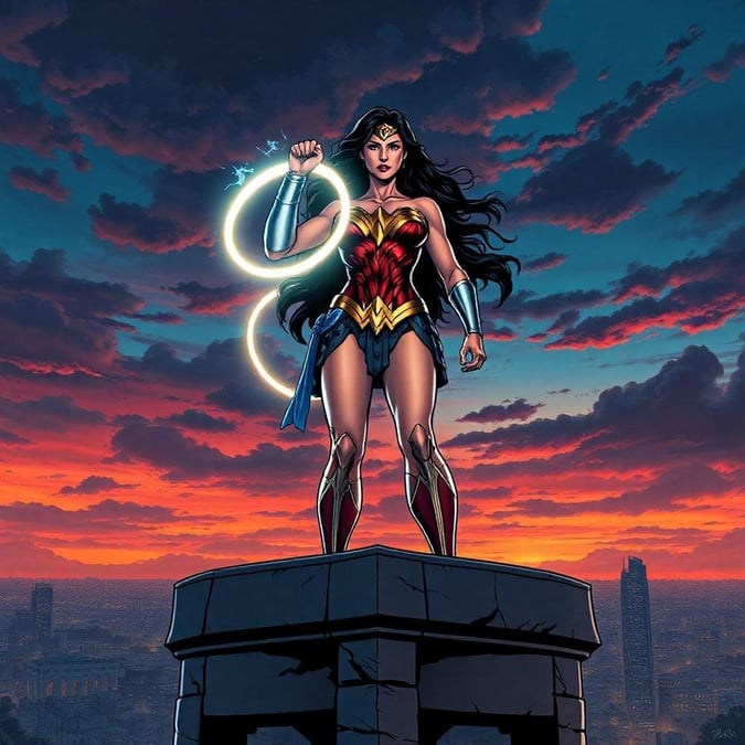 Celebrating the iconic Wonder Woman, embodying strength, courage, and honor.