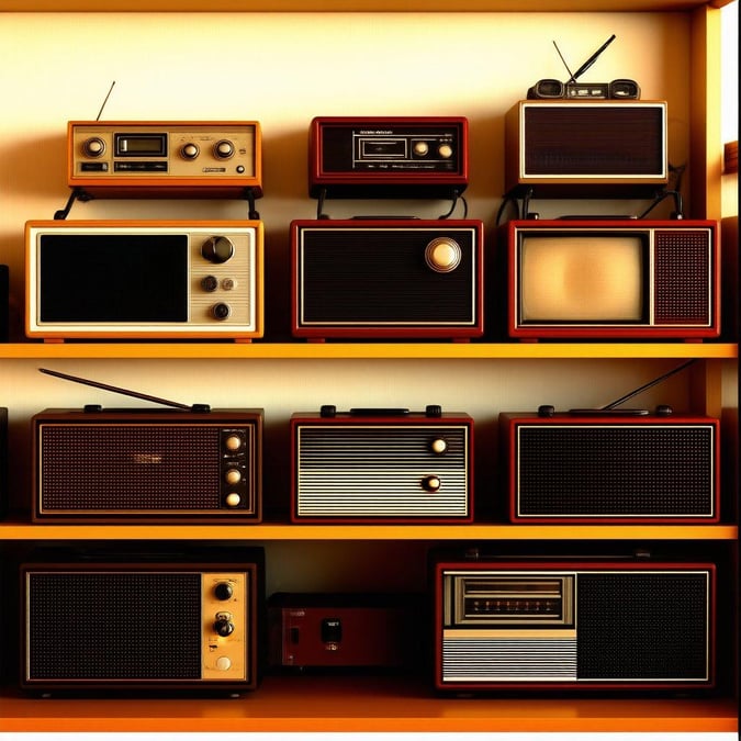 This wallpaper showcases a beautifully curated collection of vintage radios, each with its unique design and charm. The radios are arranged in a visually appealing way, creating a nostalgic and retro atmosphere that's perfect for adding a touch of vintage flair to your desktop or mobile device.