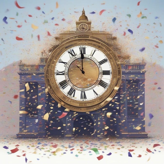 Welcome in the New Year with this stunning clock tower wallpaper. A beckoning gateway to a brand new year, this image is perfect for your desktop or mobile device.