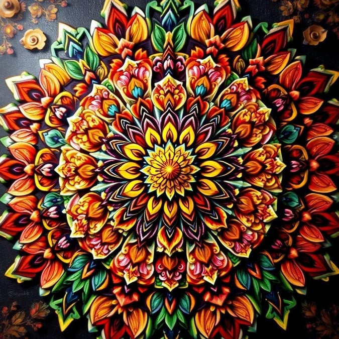 A stunning floral mandala to bring vivid color and tranquility to your digital space.