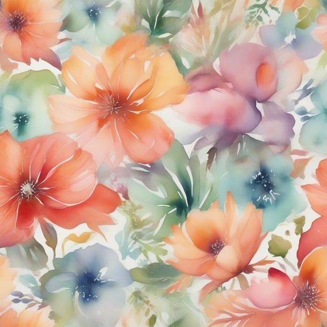 A vibrant floral pattern that brings the beauty of nature to your digital world. Featuring an array of blooms in lush colors, this wallpaper is perfect for desktop and mobile screens.