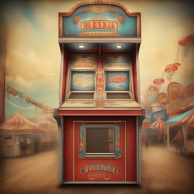 A classic, colorful gaming machine from the carnival midway.