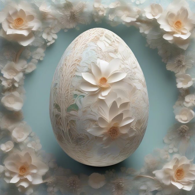 Beautifully detailed handcrafted Easter egg with artistic patterns, suitable as a decorative piece for an Easter celebration.