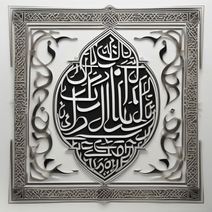 This wallpaper showcases the beauty of Islamic calligraphy, a revered art form in many Muslim cultures. The words are written in Arabic, and represent phrases from the Quran that signify peace and blessings. Perfect for desktop or mobile devices, it adds an elegant touch to your device's screen during Ramadan and Eid celebrations.