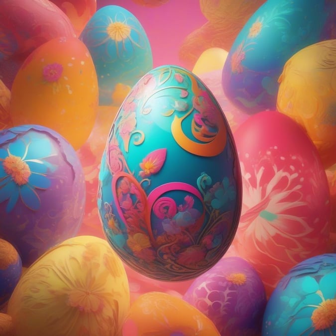 Add some festive flair to your desktop or mobile device with this vibrant and colorful Easter egg wallpaper. Featuring intricate designs and patterns, this image is perfect for celebrating the Easter season.