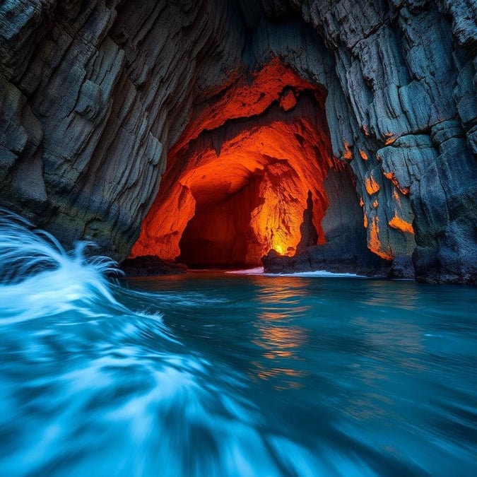 Descend into the enchanting cave-like grotto, a mystical underwater haven that seems to glow with the radiance of St. Patrick's Day festivities. The vibrant green waters evoke the spirit of celebration and adventure.