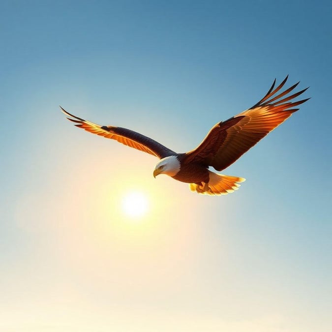 Soar with the spirit of freedom in this dynamic eagle wallpaper. Capture the essence of flight and the vastness of nature with this stunning avian backdrop for your desktop or mobile device.