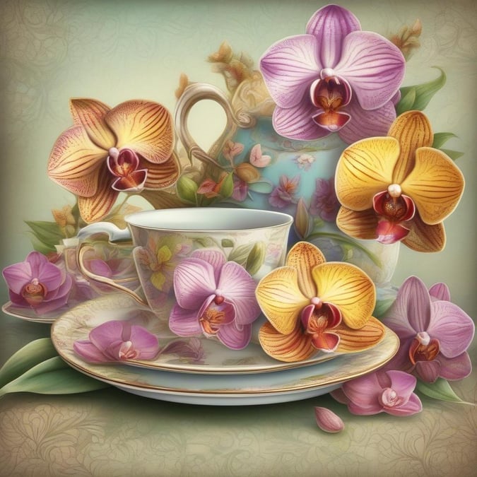 Add a touch of elegance to your device with this stunning orchid wallpaper.