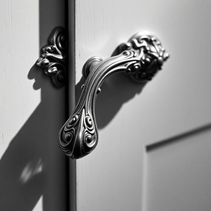 This beautiful black and white door handle is perfect for adding a touch of elegance to any room. Its sleek design and classic color scheme make it a versatile choice for both modern and traditional decor.