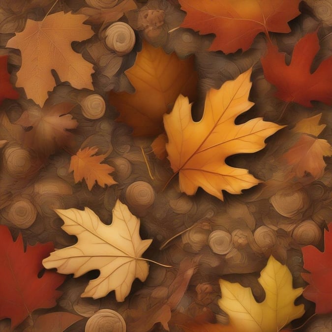 A beautiful autumn leaf gathering, with each leaf presenting the warm colors of a fall breeze. Great for Thanksgiving and seasonal celebrations.