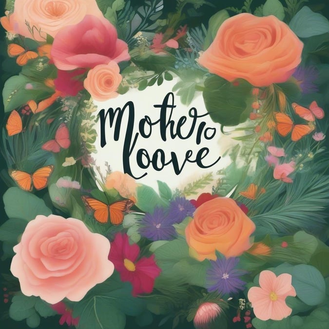 Embrace the warmth and joy that motherhood brings with this beautiful floral wallpaper. Send a sweet message to your mom or share it with loved ones on Mother's Day!