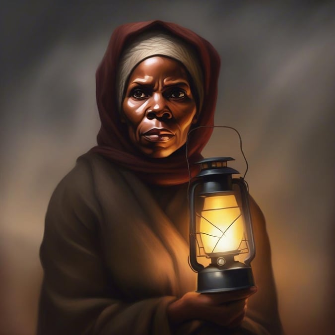 A contemplative portrait of an elder woman, her face lit by the soft glow of a lantern. The warm light contrasts with the cool colors of her attire and surroundings, creating a serene and timeless scene.