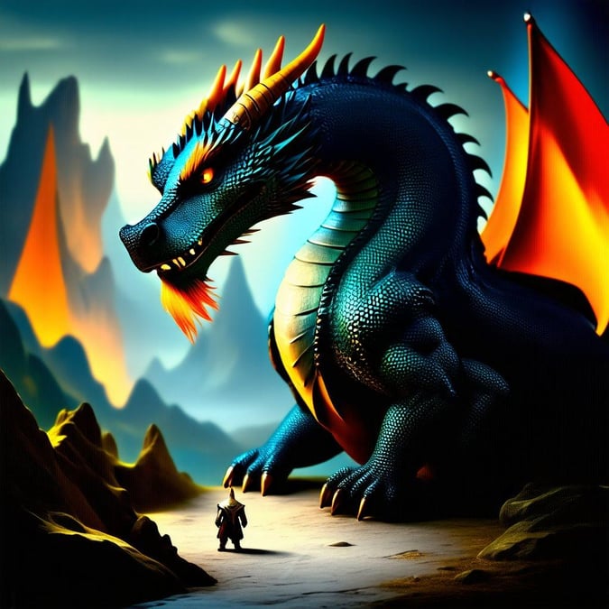 This vibrant wallpaper features a majestic dragon in a fantastical landscape, perfect for kids and cartoon lovers.