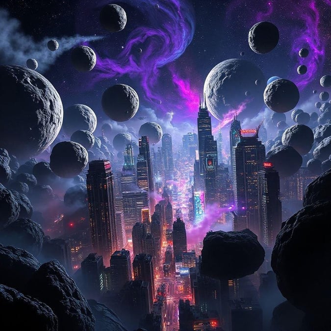 Explore the futuristic city of tomorrow in this stunning sci-fi landscape wallpaper.