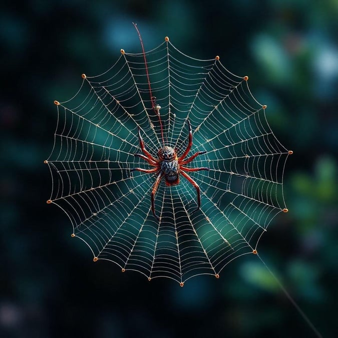 Add a touch of nature to your desktop or mobile device with this stunning spider web pattern wallpaper. The intricate design and natural colors will transport you to a serene outdoor setting, perfect for relaxation or productivity.