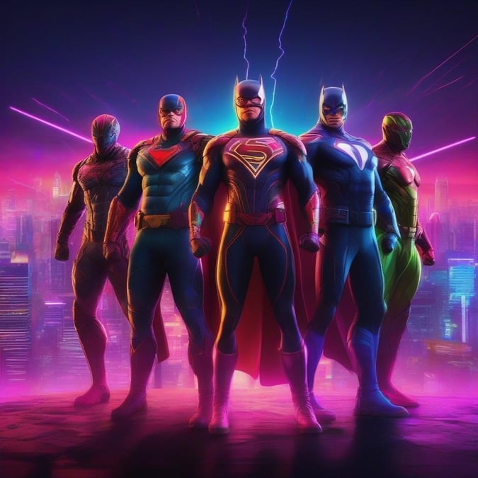 Liberte o poder do seu desktop ou dispositivo móvel com este épico papel de parede de super-heróis. Com personagens icônicos do Universo DC, esta imagem é perfeita para fãs de todas as idades. Prepare-se para salvar o mundo com estilo!