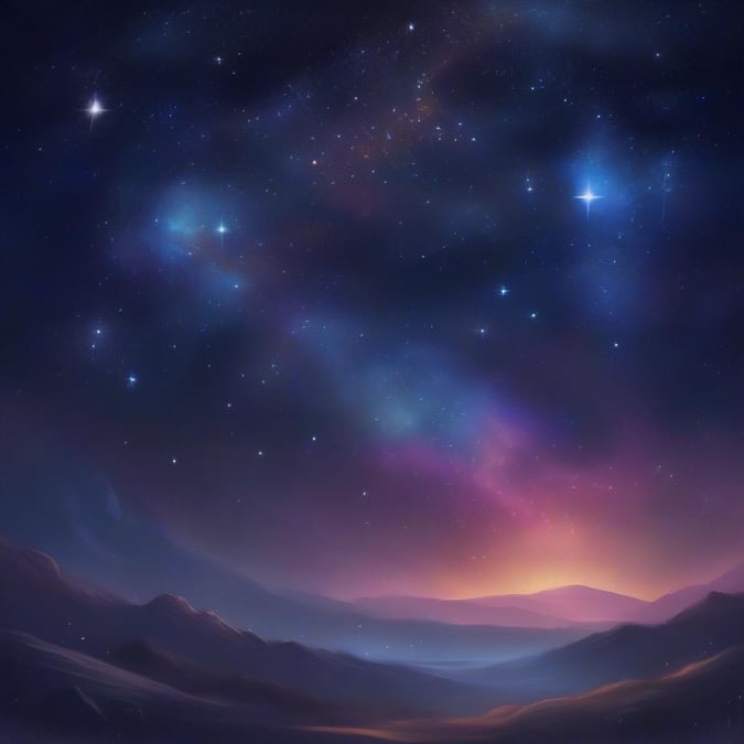 A breathtaking view of the night sky over a desert landscape, where the stars shine brightly against the dark canvas of space.