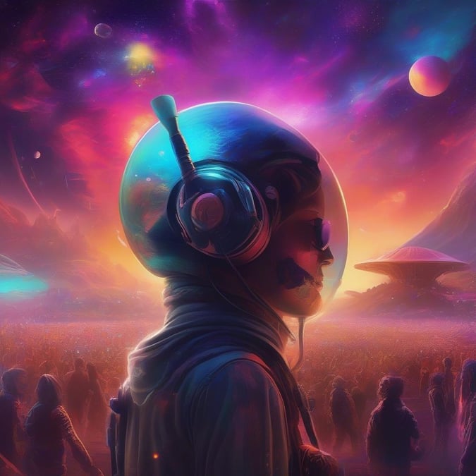 A cosmic adventure through the stars, where music and space collide in a symphony of exploration.