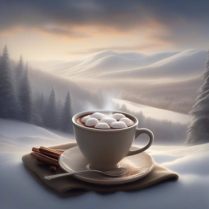 Cozy up with a warm cup of hot chocolate on a chilly winter day.