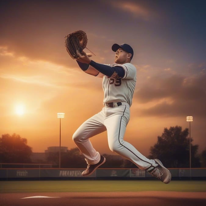 This captivating wallpaper showcases a dynamic baseball player in action, capturing the essence of the sport.