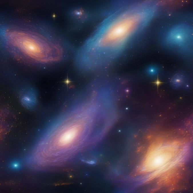 Beyond the veil of stars, lies the breathtaking view of our cosmic neighborhood. This image captures a cluster of various galaxies, each unique in their structure and color, reminding us of the diverse universe we call home.