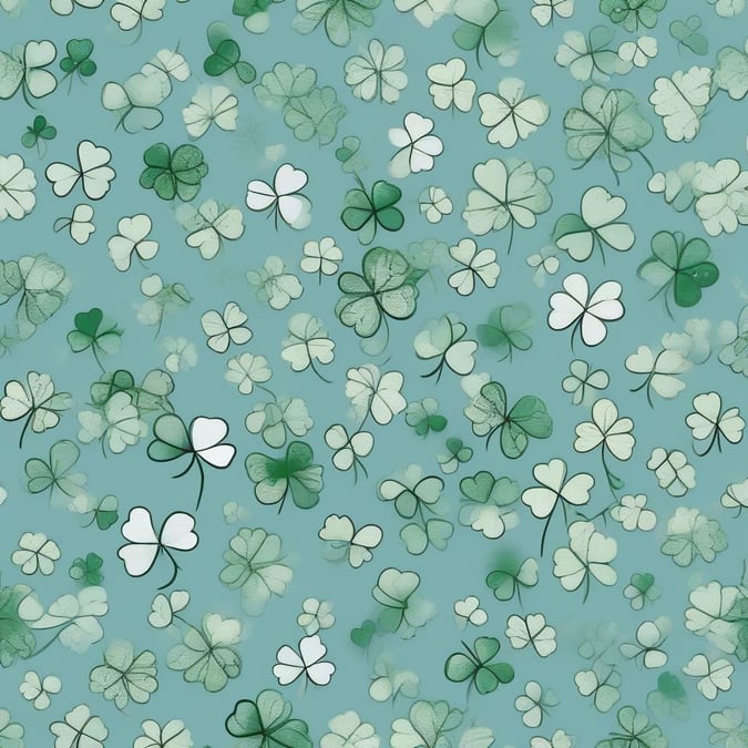 Celebrate the luck of the Irish with this charming clovers on a light blue background wallpaper! A perfect way to bring some festive cheer to your desktop or mobile device.