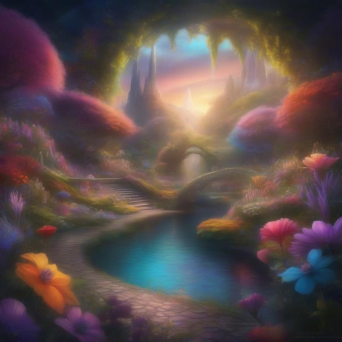 Escape into a world of wonder and magic with this fantasy wallpaper. The vibrant colors and intricate details will transport you to a realm of enchantment and adventure.