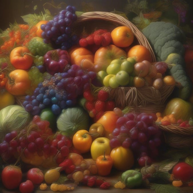 This beautiful wallpaper captures the essence of Thanksgiving with a vibrant fruit basket, perfect for adding a touch of autumnal charm to your desktop or mobile device.